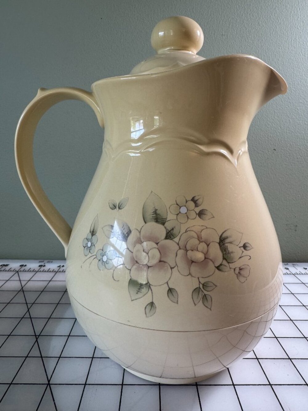 Vintage Pfaltzgraff Tea Rose Coffee Carafe Floral Cottagecore w Lid - Picture 2 of 9